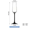 Taça de Vinho Preta Estilo Gravata Borboleta de Luxo Leve, Copo de Cristal para Restaurante, Taça para Harmonização de Casamento, Taça de Champagne Preta e Vermelha para Uso Doméstico