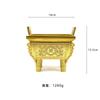 Venta al por mayor de fábrica latón dragón doble ding incensario dorado Sheng Ding Cai Ding antiguo de cuatro patas Ding decoración del hogar de la fortuna