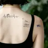 Pegatinas de tatuaje herbal para ECG de cinta de Mobius transfronteriza, inspiradas en jugos, con un diseño sofisticado, que presentan patrones florales ingleses, adecuadas tanto para hombres como para mujeres, de larga duración y resistentes al agua