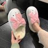 Sapatos acolchoados de algodão estilo ocidental populares no inverno para mulheres, chinelos acolchoados de algodão para interior, sapatos da moda versáteis para uso externo, dormitório estudantil, casa, antiderrapantes