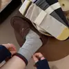 Calcetines de Algodón de Xinjiang con Raya de Contraste Estilo Coreano de Media Pantorrilla 2026 Nueva Llegada de Otoño Más Vendidos para Niñas Dulces Largos Apilados Invierno