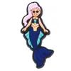 Decoración Plana de Cola de Sirena de Dibujos Animados Accesorios para el Cabello Accesorios de Equipaje DIY Princesa Sirena Parche de Goma Suave de PVC