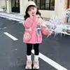 Chaqueta Cortavientos para Niña Ropa de Abrigo Otoño/Invierno 2026 Nuevo Estilo Moda Elegante Ropa de Invierno Bebé Tres en Uno Desmontable