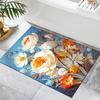 Tapete de Diatomeas con Flor Visual 3D Tapete de Baño Tapete de Puerta de Entrada Tapete de Pie Absorbente de Agua para Inodoro