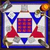 Toalha de Mesa Tarot Fase da Lua Geométrico Jogo de Cartas Tarot Tecido de Mesa Veludo