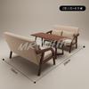 Cafetería nórdica ligera de lujo para restaurante, sofá de madera maciza, barra transparente, sofá, silla, mesa, combinación, sofá individual, silla