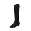 Versión de piel de vaca~Nuevas botas Shibuya 2026, punta en V, interior que aumenta la altura, tacón grueso, botas de montar de caña alta, botines estilo western para mujer