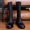 Botas Chelsea de Caña Alta con Hebilla y Cremallera Estilo Británico para Hombre Punta Redonda Talla Grande Botas de Cuero Comercio Exterior En Stock