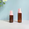 Botella Espumosa Marrón de 30 ml 60 ml Botella de Mousse Limpiadora Limpiador Facial Desinfectante de Manos Mascota Portátil Botella Dispensadora de Espuma