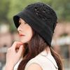 Sombrero de Pescador para Mujer, Sombrero de Cubo Elegante de Cara Pequeña para Primavera y Verano, Nuevo Sombrero Tejido 2025 con Visera de Ganchillo Hecha a Mano