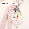 Acrílico Coração Grande Coração de Pêssego Acessórios DIY Bolsa Pendurada Corrente de Celular Material Pulseira de Miçangas Feita à Mão Chaveiro Miçangas