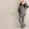 Conjunto de Roupas de Outono para Meninas Roupas Infantis 2026 Novo Estilo Crianças Médias e Grandes Moletom com Capuz Calça Cropped com Babados Roupa Esportiva Casual
