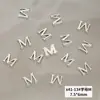 Joias de unha de liga X41 atacado metal estéreo 26 letras inglesas mistas acessórios de decoração de unha diy
