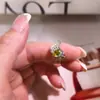 Anillo de Plata de Ley S925 con Piedra de Cristal Natural Creativo Europeo y Americano para Mujer con Diseño de Brazo Retorcido de Alta Gama, Popular en Xiaohongshu