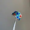 Anillo Ancho de Estrella Mariposa Explosión Corazón Perla Goteo de Aceite de Mismo Estilo de Zhou Ye y Huang Xiaoyun Anillo Ajustable para Dedo Índice Accesorio Regalo