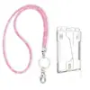 Red de Pesca Lista para Usar Insignia de Trabajo Incrustada con Diamantes Correa para el Cuello Lanyard Llavero Brillante de Fácil Extracción Lanyard Portatarjeta de Identificación
