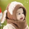 Gorro Infantil Estilo Invierno Princesa, Bufanda Tejida, Capa para Bebé, Chal Cálido, Estilo Coreano Perrito 3750