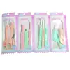 Set de tijeras y recortador de cejas multiestilo en colores macaron, herramienta de moda y útil para principiantes, herramienta para recortar cejas, venta al por mayor desde el fabricante