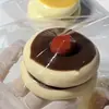 Estilo Xiaohongshu fresa arándano soufflé alto valor súper grueso celebridad de internet imitación masilla de silicona juguete de descompresión rebote