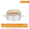 Cesta Vaporera de Bambú Hecha en Fábrica, Cesta Vaporera Profunda de Bambú, Vaporera Casera para Panecillos, Panecillos al Vapor, Xiaolongbao, Cesta Vaporera Pequeña Comercial