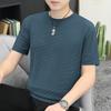 Camiseta de Manga Curta de Seda de Gelo de Bambu para Homens 2026 Verão Nova Estilo Fino Top de Camiseta de Secagem Rápida de Toque Fresco para Homens