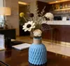 Vaso de Plástico Ondulado Flor Artificial Decoração de Mesa Entrada da Sala de Estar Arranjo de Flores Artificiais Estilo Nórdico Ins Decoração
