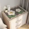 Tapete de Mesa de Cabeceira de Luxo Leve Tapete de Mesa de Couro Pvc à Prova d'Água Popular Tapete de Mesa de Cabeceira de Quarto Pano de Cobertura Simples Sem Lavagem