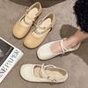 Zapatos Mary Jane de mujer de tacón grueso y tacón bajo al por mayor nuevos primavera moda francesa temperamento brisa nocturna suave zapatos de cuero pequeños