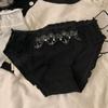Braguitas de Algodón Estilo Japonés Caladas Estilo Deseo Puro para Mujer Algodón en la Entrepierna Otoño e Invierno 2024 Nuevas Braguitas Sexy de Encaje