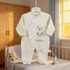26 Ropa de Mariposa para Bebé de Primavera y Otoño Espesada Shu Rong Sin Hueso Bordado de Dibujos Animados Ropa para Gatear Mono de Bebé 59-66#
