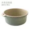 Cesta escurridora de plástico de doble capa para lavar verduras, una herramienta práctica para enjuagar arroz, una cesta para verduras, un fregadero de cocina para lavar frutas y verduras, un recipiente doméstico para lavar frutas en la cocina
