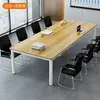 Mesa de Conferencias, Mesa Larga, Mesa de Capacitación Simple y Fácil de Usar, Mesa de Trabajo para Sala de Reuniones, Mesa Larga Combinada para Negociación, Escritorio Moderno de Oficina
