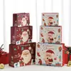 Sacolas de Presente de Natal Sacolas de Tote para Véspera de Natal Papel Desenho Animado Papai Noel Rena Sacolas para Embalagem de Presente Atacado