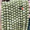Cuentas redondas de piedra ágata verde matcha de aguacate natural Alashan, cuentas sueltas, accesorios de joyería DIY, cuentas al por mayor
