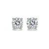 Nuevos aretes de cuatro puntas con zirconia cúbica para mujer, simples, modernos y dulces, mini y delicados, aretes colgantes elegantes, venta al por mayor