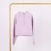 Sudadera con Capucha y Media Cremallera Lulu con Etiqueta, Disponible para Envío Directo, Forro Polar Deportivo con Etiqueta Dorada y Cremallera Dorada, Sudadera Casual con Forro de Polar