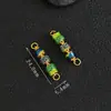 Cuerpo entero plata S925 chapada en oro de 24K cuentas espaciadoras cocidas en azul accesorios para joyería DIY hechos a mano pulsera tejida cuentas decorativas cuentas sueltas