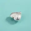 Prata Esterlina S925 Prata Lisa Feito à Mão Contas de Amor Contas de Coração de Pêssego Escovadas DIY Cristal de Cabelo Acessórios para Pulseira de Cristal