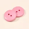 Botões Redondos de Resina Cor Sólida Cor de Doce Colorido Prontos com Dois Furos Criativos Grão de Café Botões Decorativos para Roupas Venda por Atacado