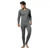 Conjunto de ropa interior térmica para hombre 100% algodón, top y pantalones de otoño, camiseta térmica de algodón con cuello redondo, ropa interior térmica para jóvenes, top y pantalones térmicos para hombre