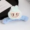 Presilha de cabelo de tecido de pelúcia de desenho animado 2024 nova presilha de garra grande para a parte de trás da cabeça presilha de tubarão outono e inverno acessório de cabelo