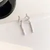Colección~Pendientes de Borla de Cristal Lágrimas de Belleza Súper Brillantes de Estilo Coreano, Estilo Vacacional Creativo y Elegante en la Costa, Tendencia de Lujo Ligero