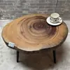 Mesa de Té de Madera de Alcanfor Talla de Raíz Madera Maciza Mesa de Café Pequeña Estilo Shaji B&B Sala de Estar Ventana Saliente Tatami Mesa Pequeña