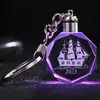 A turma de formatura se reunirá para enviar aos alunos um chaveiro de cristal para o jardim de infância com gravação personalizada barata significativo memorial