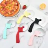 Mango de plástico tamaño pequeño Osco Redondo Acero Inoxidable Rueda Cortadora de Pizza Cuchillo para Pizza Rodillo Osco Osco Anillo Cortador