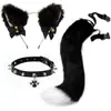 Diadema de Orejas de Gato de Venta Caliente Transfronteriza Set de Cola de Gato Accesorios de Cosplay Hechos a Mano Accesorios de Orejas y Cola de Animal Venta al por Mayor