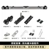 Riel colgante para puerta corredera tipo micro-sutura de inicio ligero, accesorios para puerta de madera, amortiguador bidireccional, rueda colgante, riel para puerta corredera colgante, juego completo