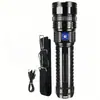 Linterna LED Ultra Brillante, Material de Aleación de Aluminio, Rayos Ajustables, Recargable por USB, Batería de Litio de Gran Capacidad Integrada, Zoom Telescópico, para Exteriores, Camping, Pesca - Día del Trabajo, Día del Padre, Navidad, Halloween