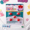 Celebridad de Internet Horneando Decoraciones para Pasteles Adornos Estilo Coreano Ins Retro Cereza Fresa Lindo Oso de Dibujos Animados Conejo Velas de Cumpleaños