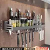 Estante de Almacenamiento para Cocina Montado en la Pared Multifuncional para Condimentos, Palillos y Cuchillos, Estante de Almacenamiento para el Hogar sin Taladro